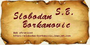 Slobodan Borkanović vizit kartica